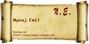Nynaj Emil névjegykártya